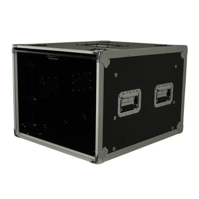 ProX 8U Vertical Shockmount Rack Case 20" Depth with Dual Top Sliding Slam Doors