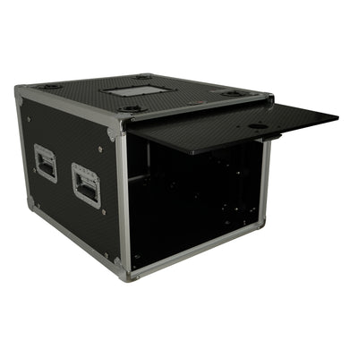 ProX 8U Vertical Shockmount Rack Case 20" Depth with Dual Top Sliding Slam Doors
