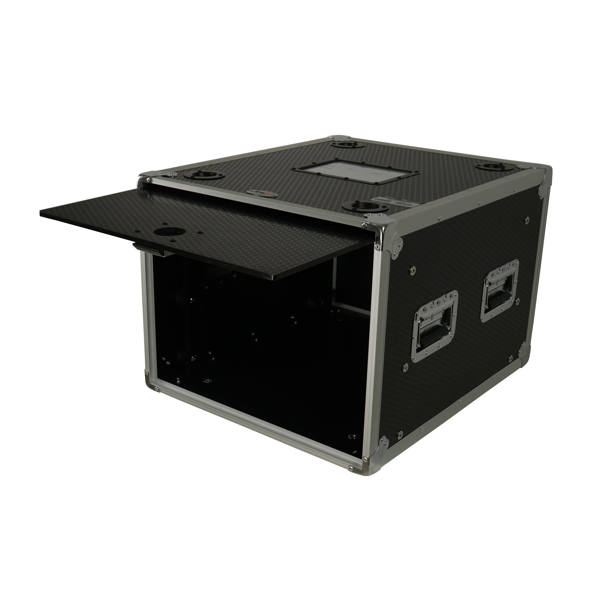 ProX 8U Vertical Shockmount Rack Case 20" Depth with Dual Top Sliding Slam Doors