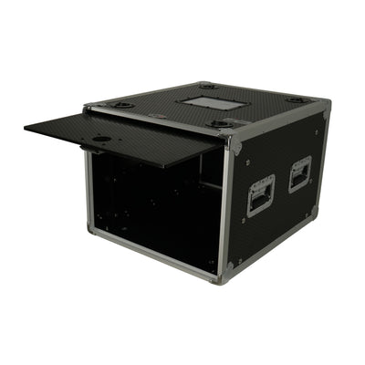 ProX 8U Vertical Shockmount Rack Case 20" Depth with Dual Top Sliding Slam Doors