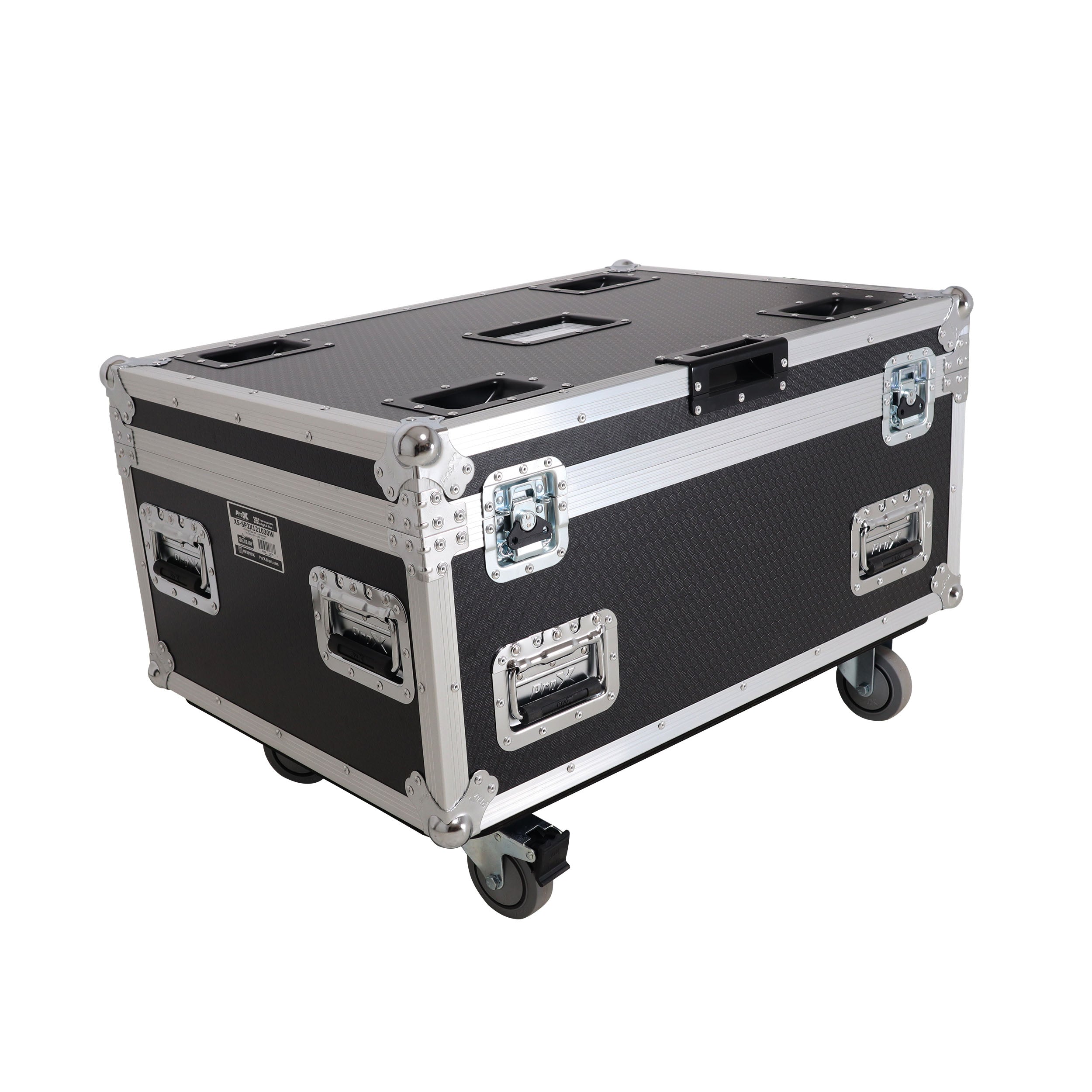 ProX Universal ATA Dual Speaker Flight Case for 2x RCF NXL14 and similar sizes 12" H x 10" D x 30" W