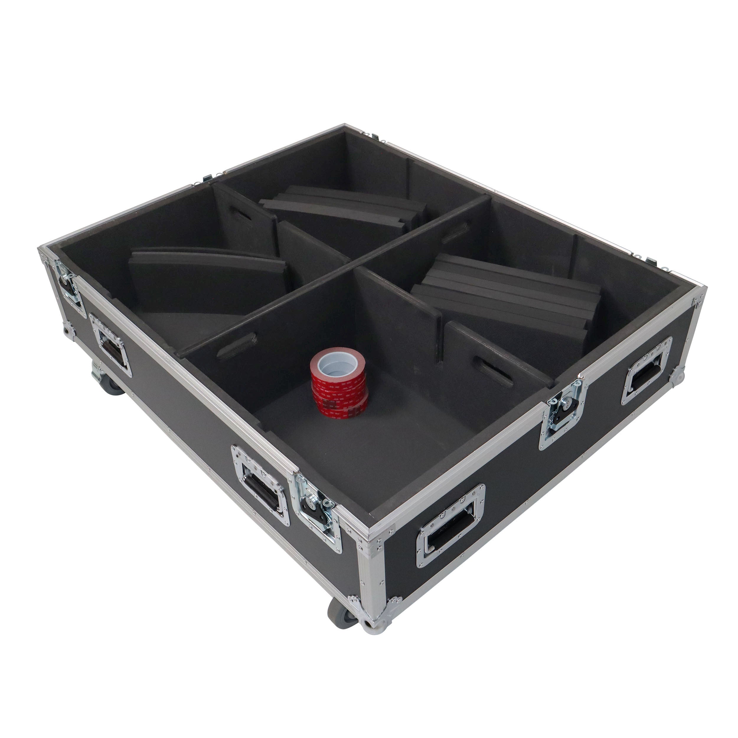 ProX Universal Dual Speaker Flight Case Fits (4) 26x20x15 inch