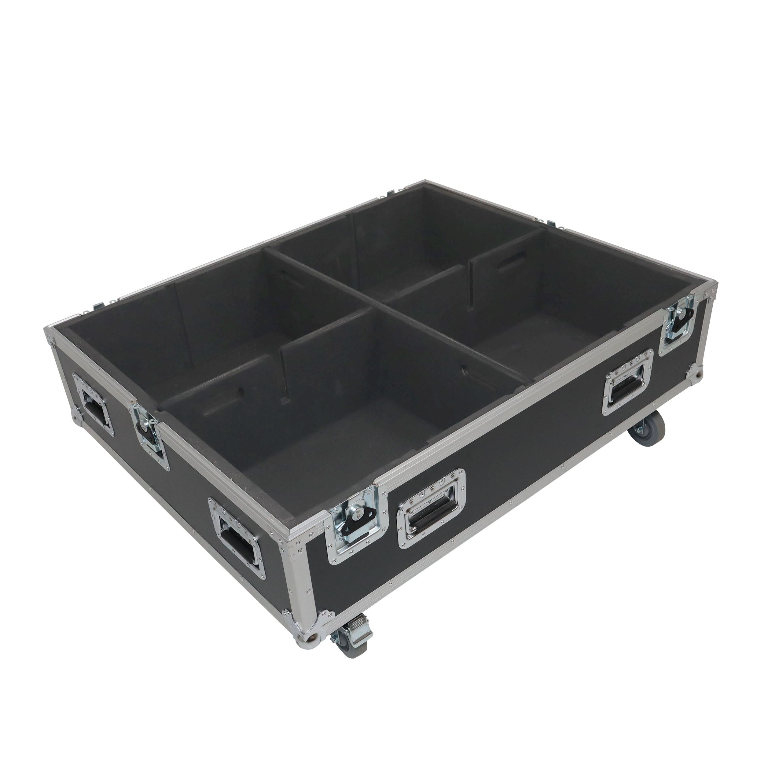 ProX Universal Dual Speaker Flight Case Fits (4) 26x20x15 inch