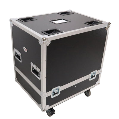 ProX Universal Dual Speaker Flight Case Fits (2) 25x20x13 inch - JBL Eon one and simillar