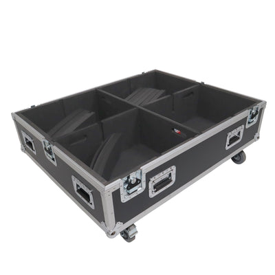 ProX Universal Dual Speaker Flight Case Fits (4) 26x20x15 inch