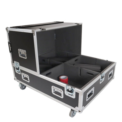 ProX Universal Dual Speaker Flight Case Fits (4) 26x20x15 inch