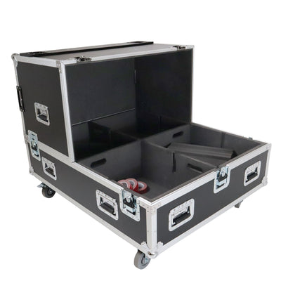 ProX Universal Dual Speaker Flight Case Fits (4) 26x20x15 inch