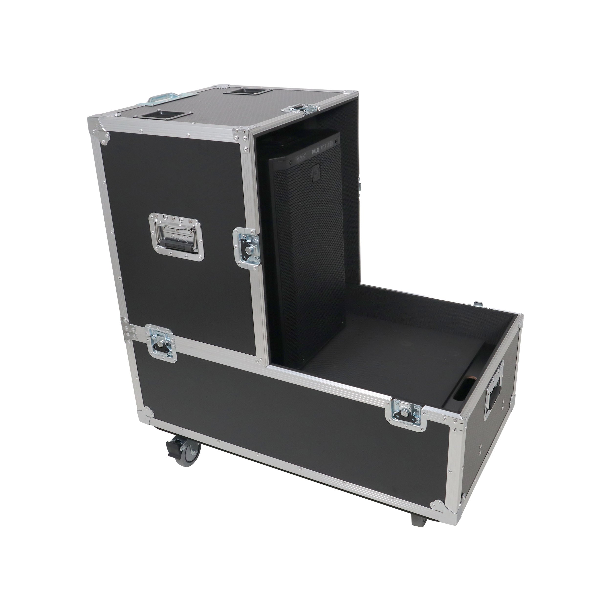 ProX Universal Dual Column Array Combo Case, Holds 2x QSC KC12, RCF Evox J9, Jmix9, J11