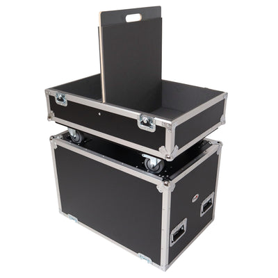 ProX ATA Dual Speaker Flight Case For QSC KC12 Sub 26H x15Wx19L in.