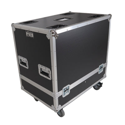 ProX ATA Dual Speaker Flight Case For QSC KC12 Sub 26H x15Wx19L in.