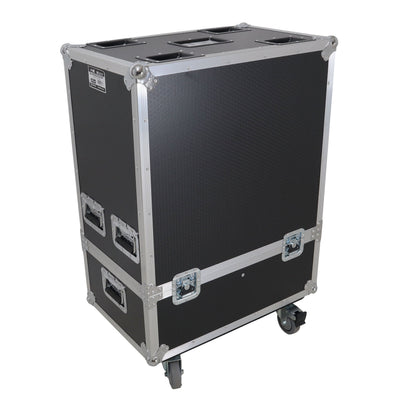 ProX Universal ATA Dual Speaker Flight Case for 2x RCF TTL4 and similar sizes 33"Hx15"Wx12.50"D