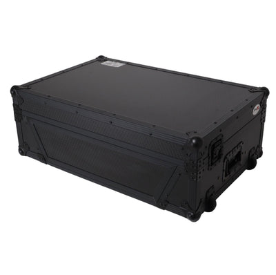 ProX 2U Flight Road Case For Pioneer DDJ-FLX10 REV5 REV7 DJ Controller with Laptop Shelf Wheels LED Black Finish