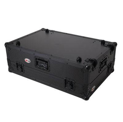 ProX 2U Flight Road Case For Pioneer DDJ-FLX10 REV5 REV7 DJ Controller with Laptop Shelf Wheels LED Black Finish