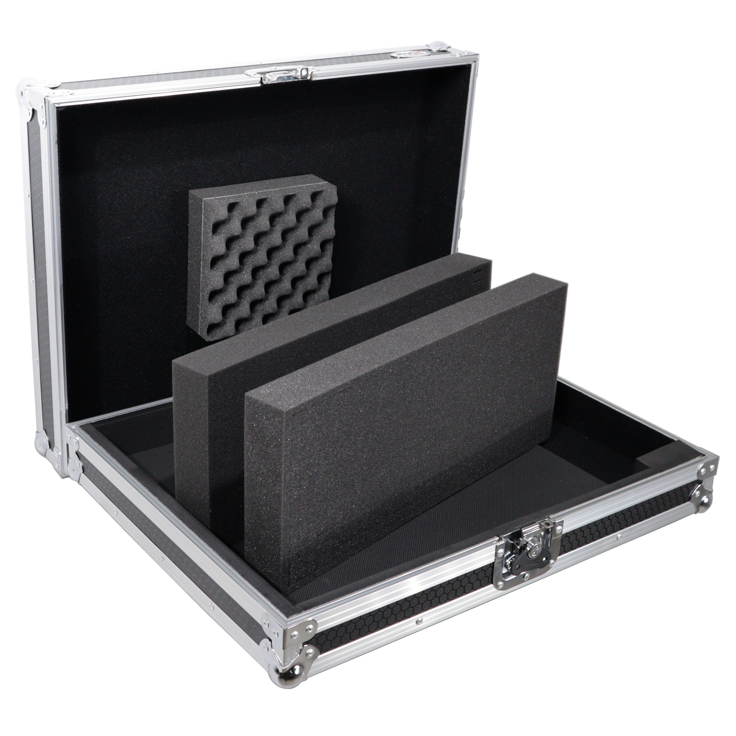 ProX Universal Flight Style Digital Audio Mixer Console Road Case with Foam – Fits up to 18" x 21" Mixers