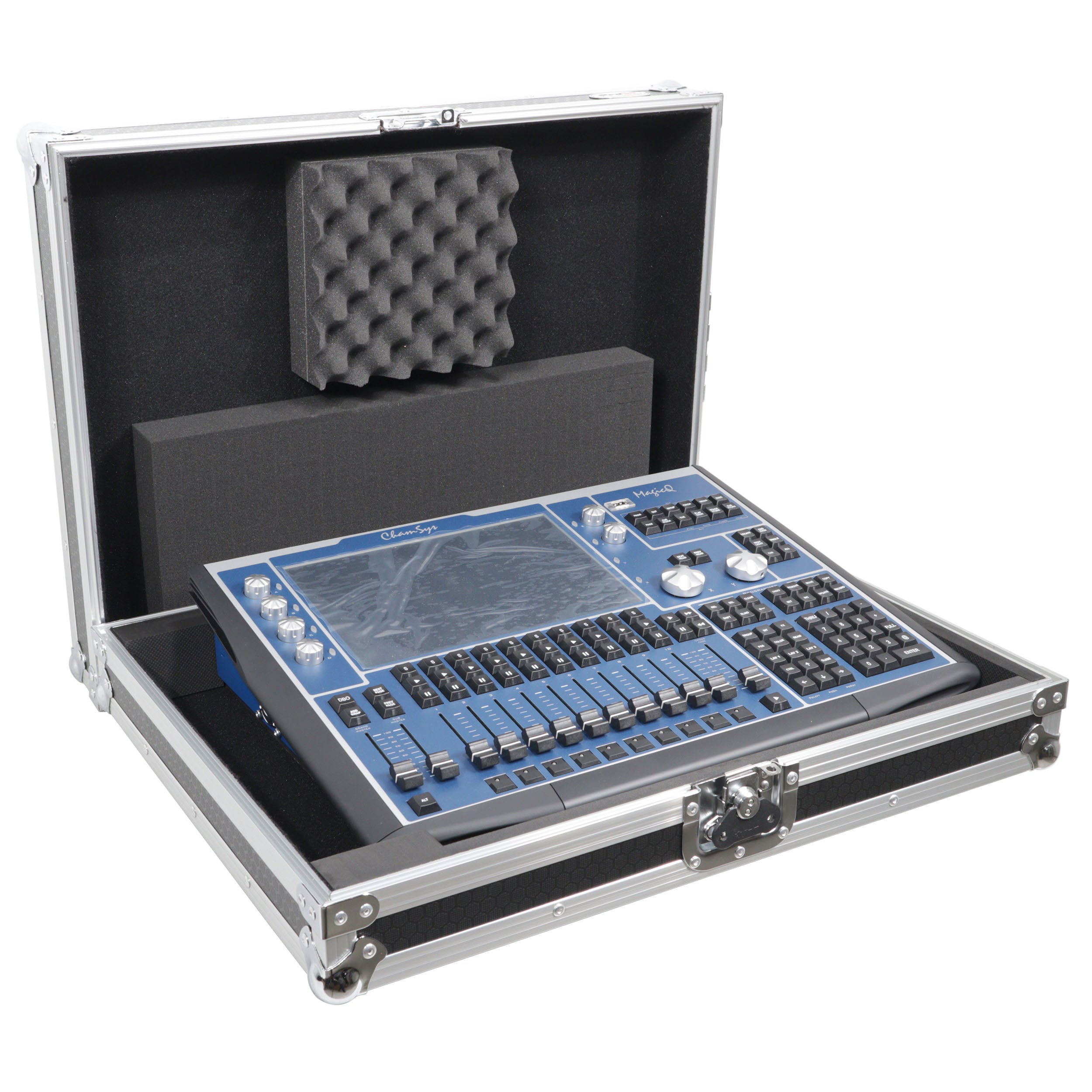ProX Universal Flight Style Digital Audio Mixer Console Road Case with Foam – Fits up to 18" x 21" Mixers