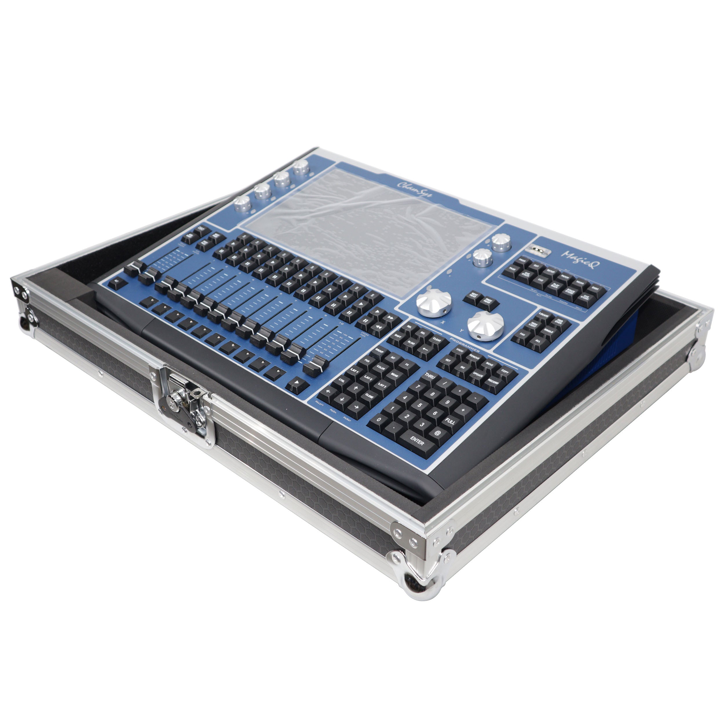 ProX Universal Flight Style Digital Audio Mixer Console Road Case with Foam – Fits up to 18" x 21" Mixers