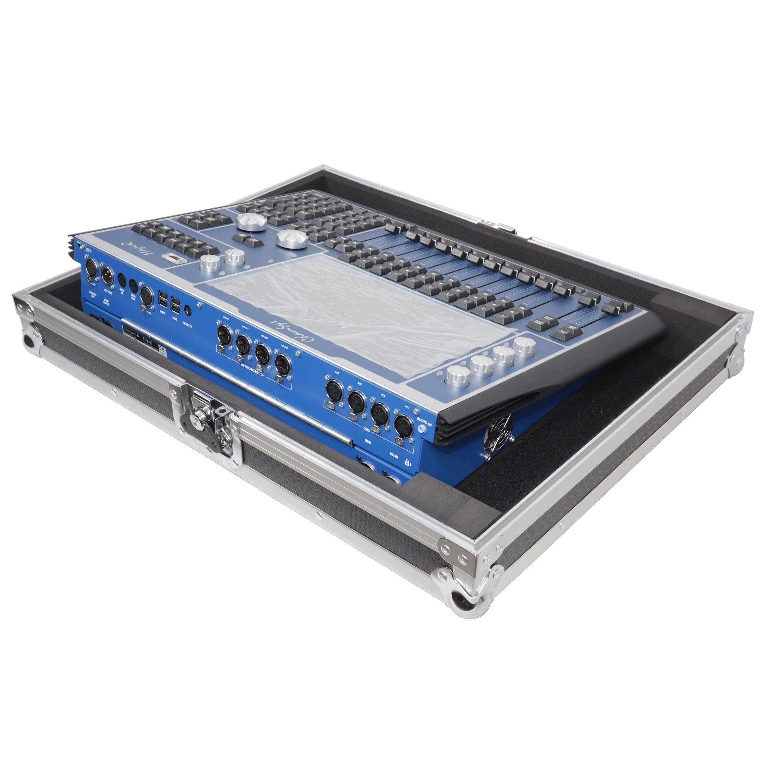 ProX Universal Flight Style Digital Audio Mixer Console Road Case with Foam – Fits up to 18" x 21" Mixers