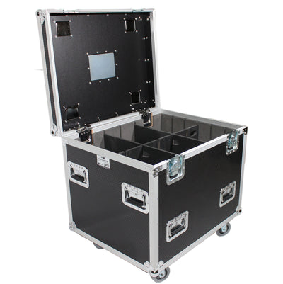 ProX TruckPax Utility ATA Flight Case Truck Storage Road Case with Dividers Tray and 4" in casters – 24"x30"x30" Ext