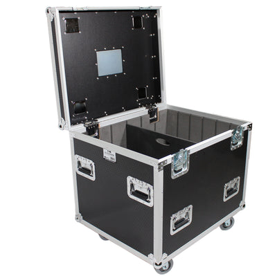 ProX TruckPax Utility ATA Flight Case Truck Storage Road Case with Dividers Tray and 4" in casters – 24"x30"x30" Ext