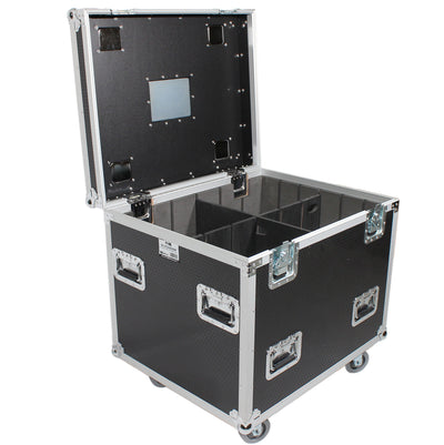 ProX TruckPax Utility ATA Flight Case Truck Storage Road Case with Dividers Tray and 4" in casters – 24"x30"x30" Ext