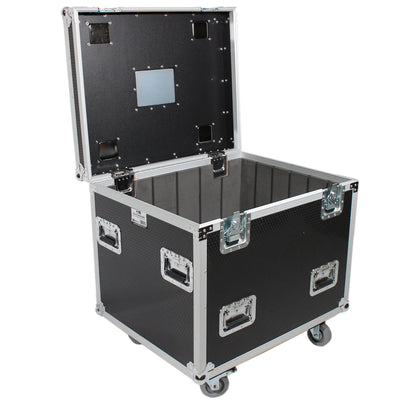 ProX TruckPax Utility ATA Flight Case Truck Storage Road Case with Dividers Tray and 4" in casters – 24"x30"x30" Ext