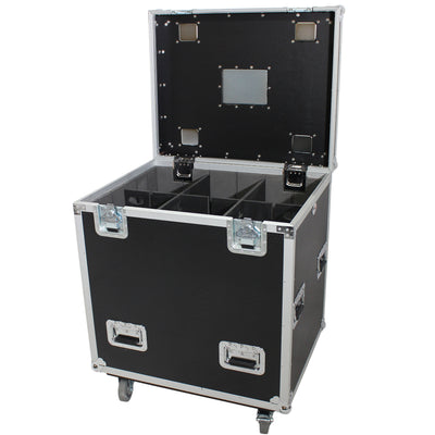 ProX TruckPax Utility ATA Flight Case Truck Storage Road Case with Dividers Tray and 4" in casters – 24"x30"x36" Ext