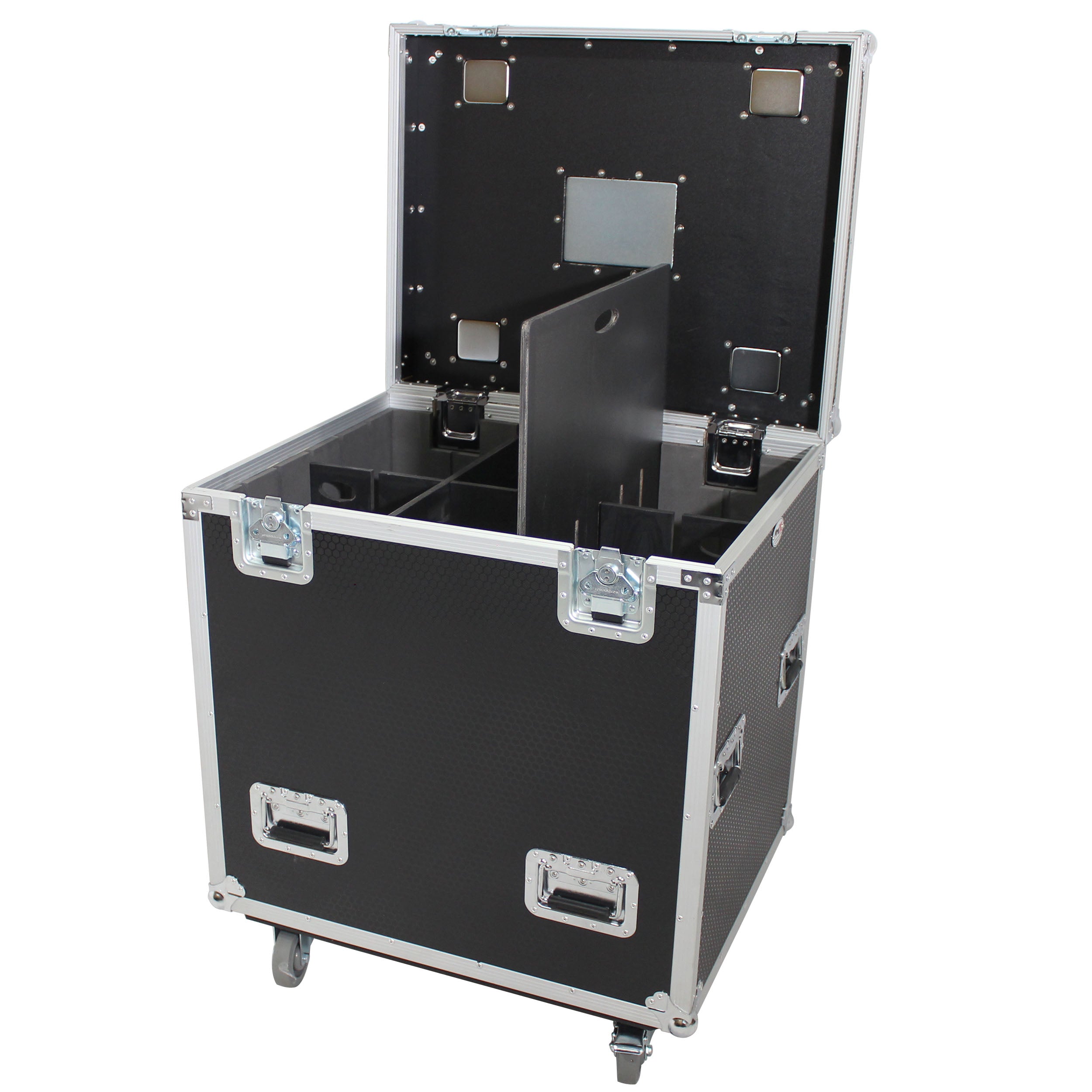 ProX TruckPax Utility ATA Flight Case Truck Storage Road Case with Dividers Tray and 4" in casters – 24"x30"x36" Ext