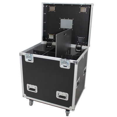 ProX TruckPax Utility ATA Flight Case Truck Storage Road Case with Dividers Tray and 4" in casters – 24"x30"x36" Ext