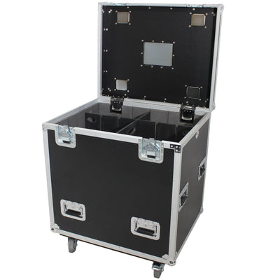 ProX TruckPax Utility ATA Flight Case Truck Storage Road Case with Dividers Tray and 4" in casters – 24"x30"x36" Ext
