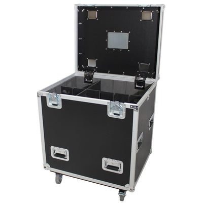ProX TruckPax Utility ATA Flight Case Truck Storage Road Case with Dividers Tray and 4" in casters – 24"x30"x36" Ext
