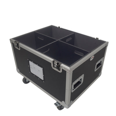 ProX 5 Tier TruckPax Utility ATA Flight Case Truck Storage Road Case with Dividers and 4" in casters – 24"x30"x68" Ext