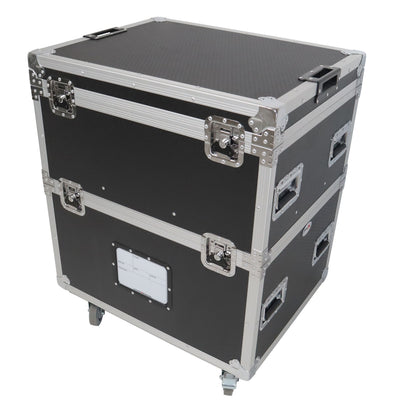 ProX 5 Tier TruckPax Utility ATA Flight Case Truck Storage Road Case with Dividers and 4" in casters – 24"x30"x68" Ext