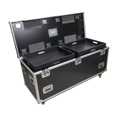 ProX TruckPax Utility ATA Flight Case Truck Storage Road Case with Dividers Tray and 4" in casters - 24"x60"x30" Ext
