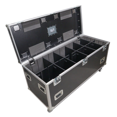 ProX TruckPax Utility ATA Flight Case Truck Storage Road Case with Dividers Tray and 4" in casters - 24"x60"x30" Ext