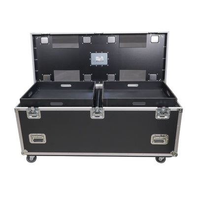 ProX TruckPax Utility ATA Flight Case Truck Storage Road Case with Dividers Tray and 4" in casters - 24"x60"x30" Ext