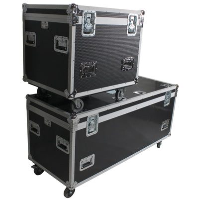 ProX TruckPax Utility ATA Flight Case Truck Storage Road Case with Dividers Tray and 4" in casters - 24"x60"x30" Ext