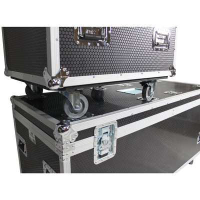ProX TruckPax Utility ATA Flight Case Truck Storage Road Case with Dividers Tray and 4" in casters - 24"x60"x30" Ext