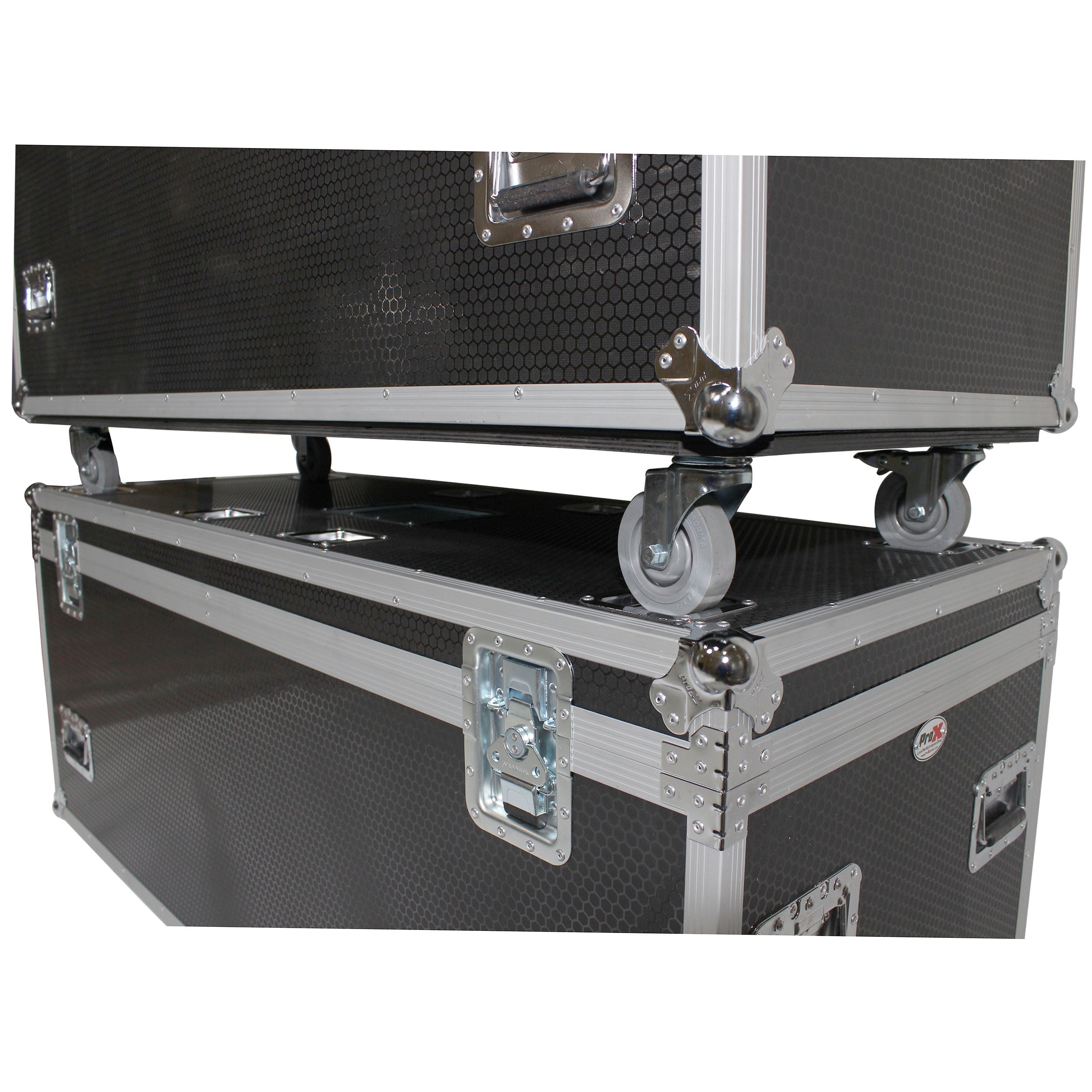 ProX TruckPax Utility ATA Flight Case Truck Storage Road Case with Dividers Tray and 4" in casters - 24"x60"x30" Ext