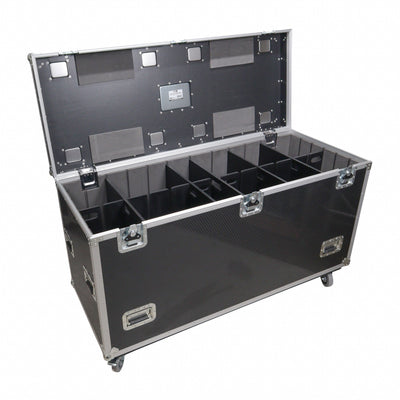 ProX TruckPax Utility ATA Flight Case Truck Storage Road Case with Dividers Tray and 4" in casters – 24"x60"x36" Ext