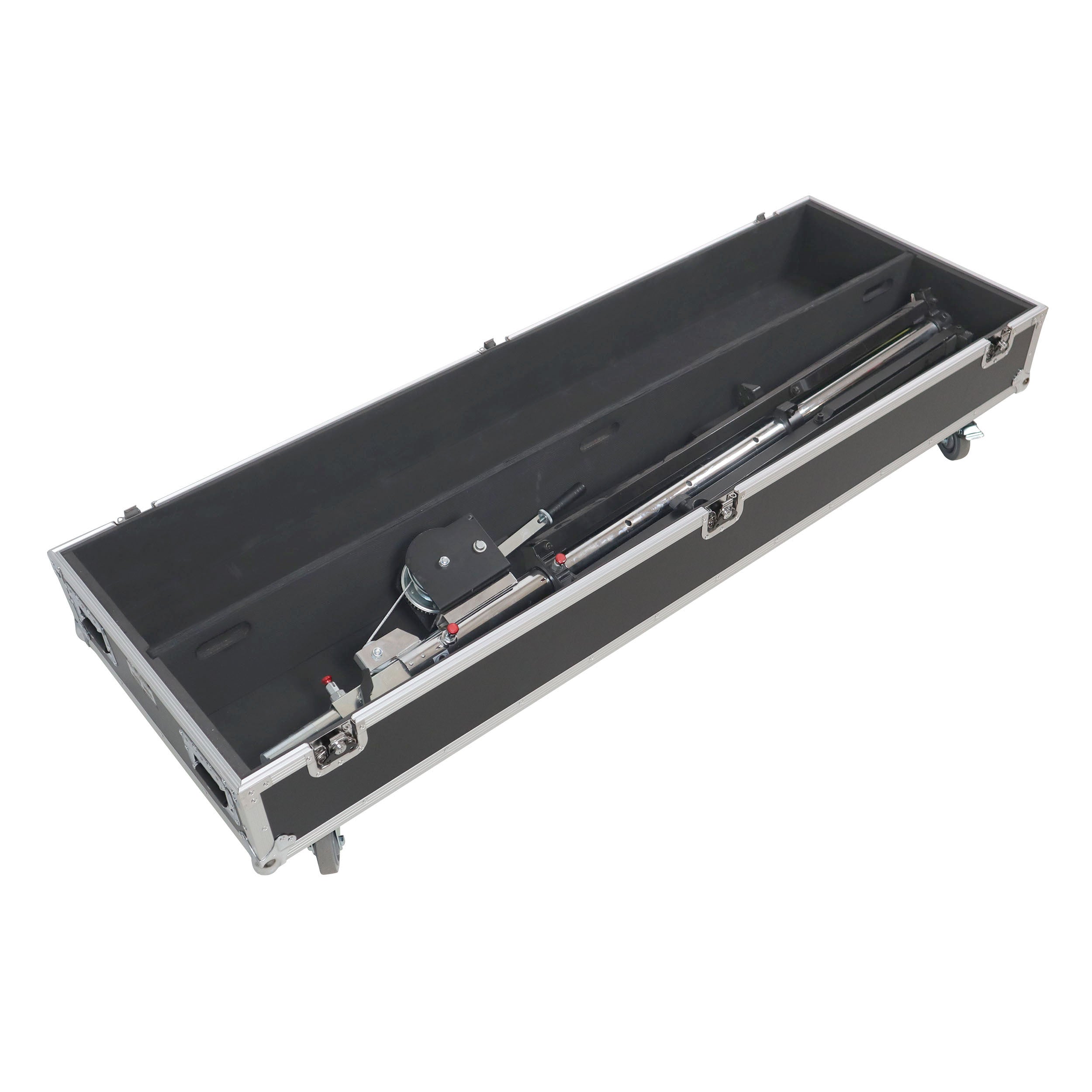 ProX Dual Light Stand XT-LS132 ATA Utility Flight Storage Road Case with 4" in casters holds 2x 7" H x 11" D x 72"W