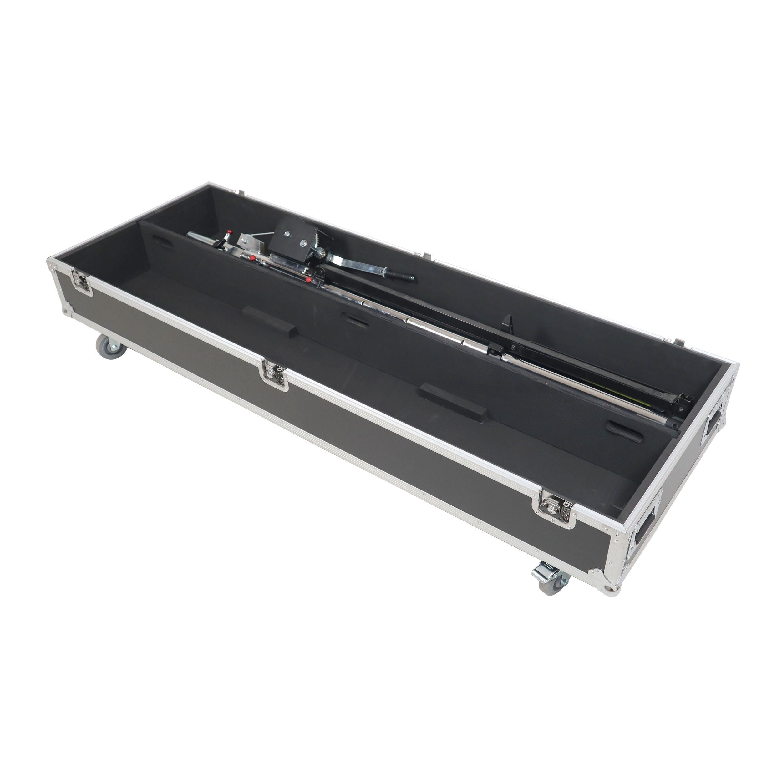 ProX Dual Light Stand XT-LS132 ATA Utility Flight Storage Road Case with 4" in casters holds 2x 7" H x 11" D x 72"W