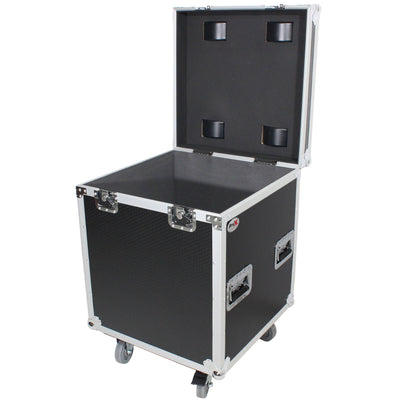 ProX ATA Utility Flight Travel Heavy-Duty Storage Road Case with 4" in casters – 22.5"x22.5"x25" Exterior