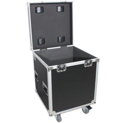 ProX ATA Utility Flight Travel Heavy-Duty Storage Road Case with 4" in casters – 22.5"x22.5"x25" Exterior