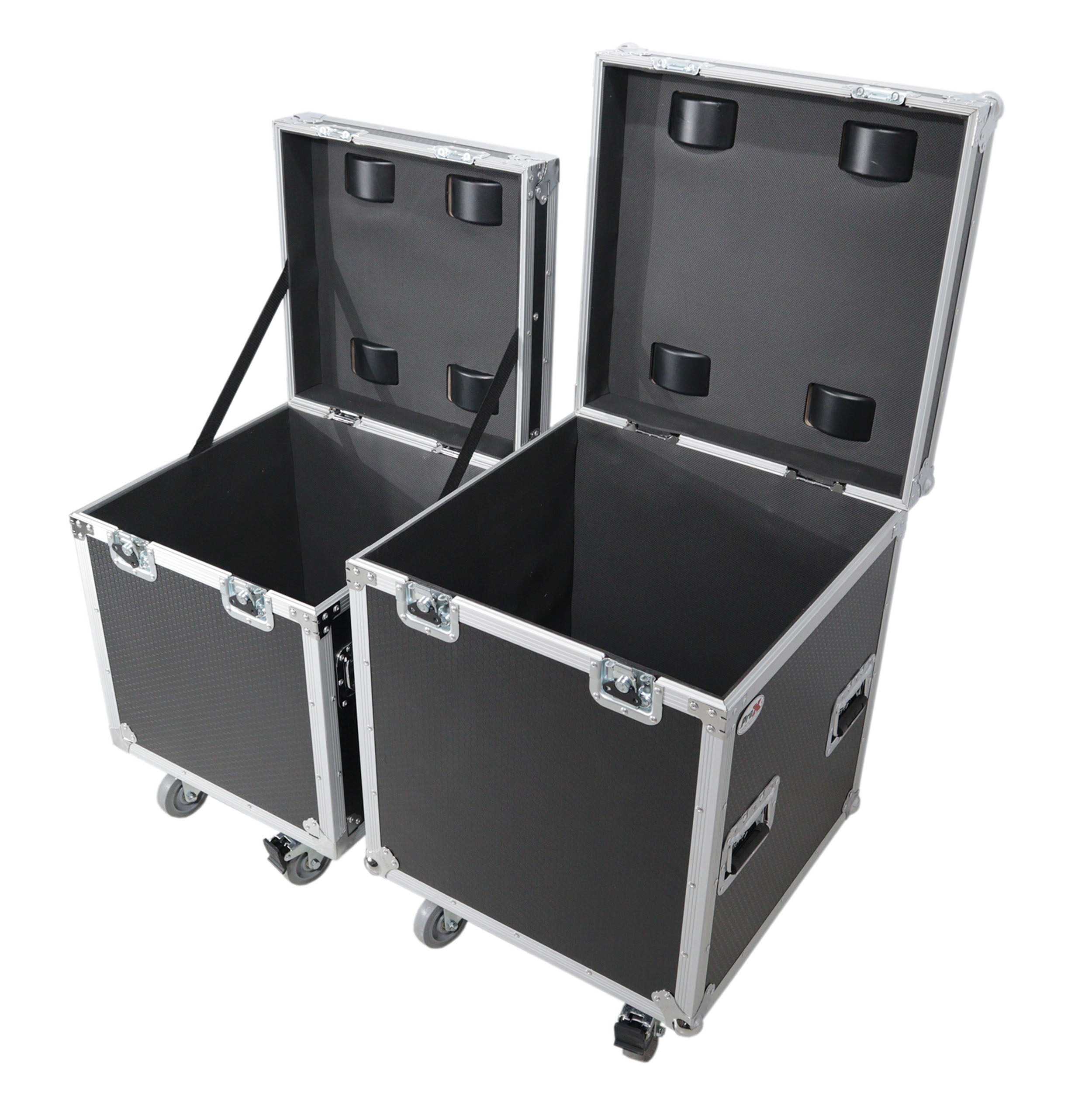 ProX Package of 2 Utility ATA Flight Travel Storage Road Case – Includes 1-Large 1-Medium with 4" Casters
