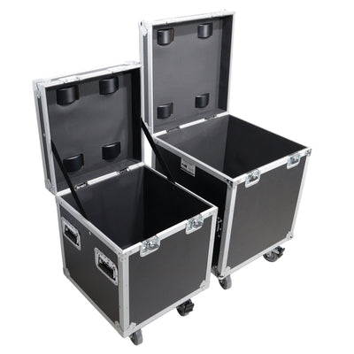 ProX Package of 2 Utility ATA Flight Travel Storage Road Case – Includes 1-Large 1-Medium with 4" Casters