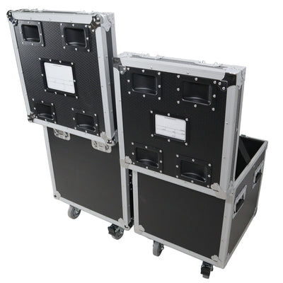 ProX Package of 2 Utility ATA Flight Travel Storage Road Case – Includes 1-Large 1-Medium with 4" Casters
