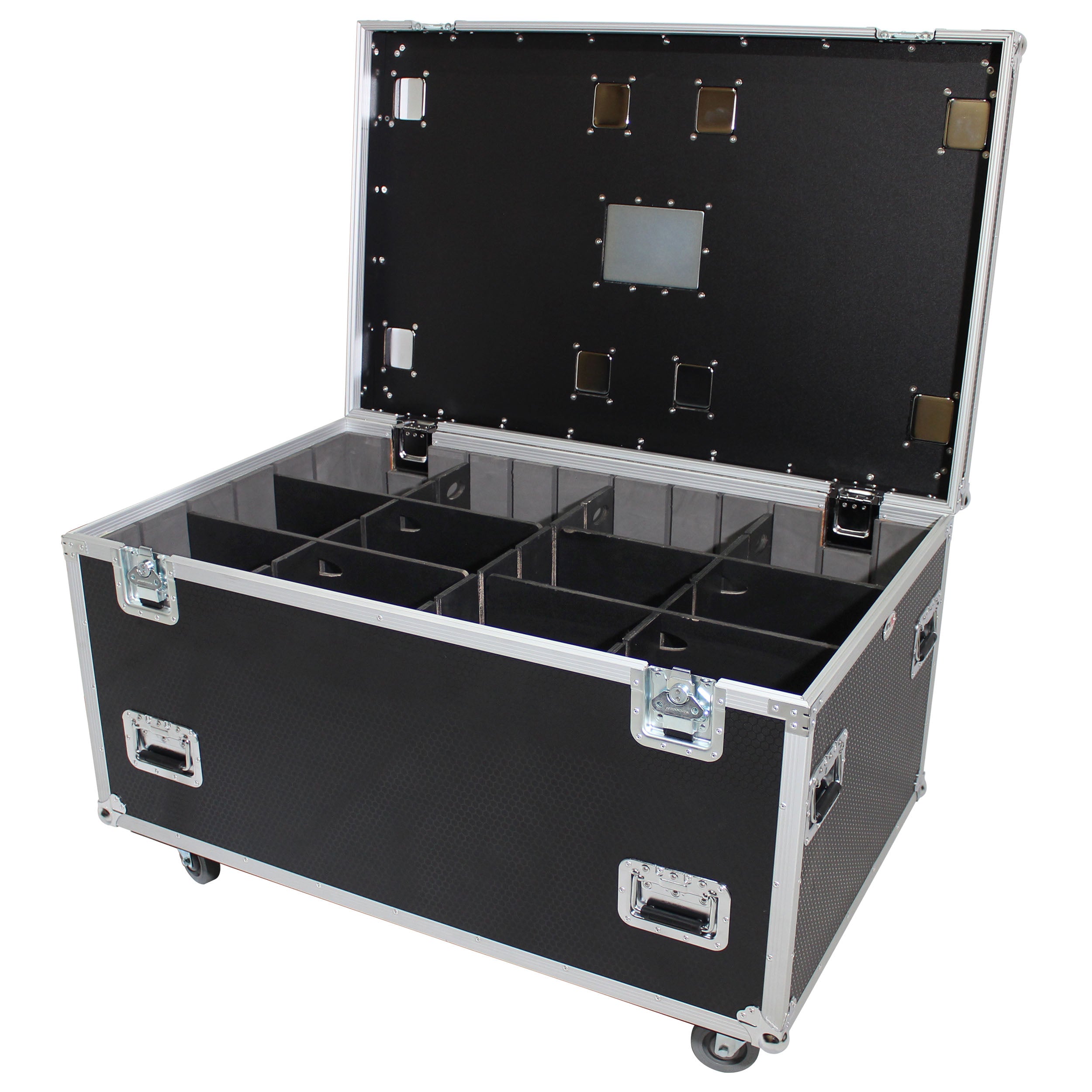 ProX TruckPax Utility ATA Flight Case Truck Storage Road Case with Dividers Tray and 4" in casters – 48"x30"x30" Ext