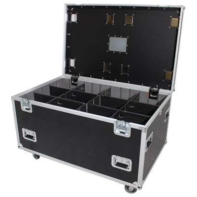 ProX TruckPax Utility ATA Flight Case Truck Storage Road Case with Dividers Tray and 4" in casters – 48"x30"x30" Ext