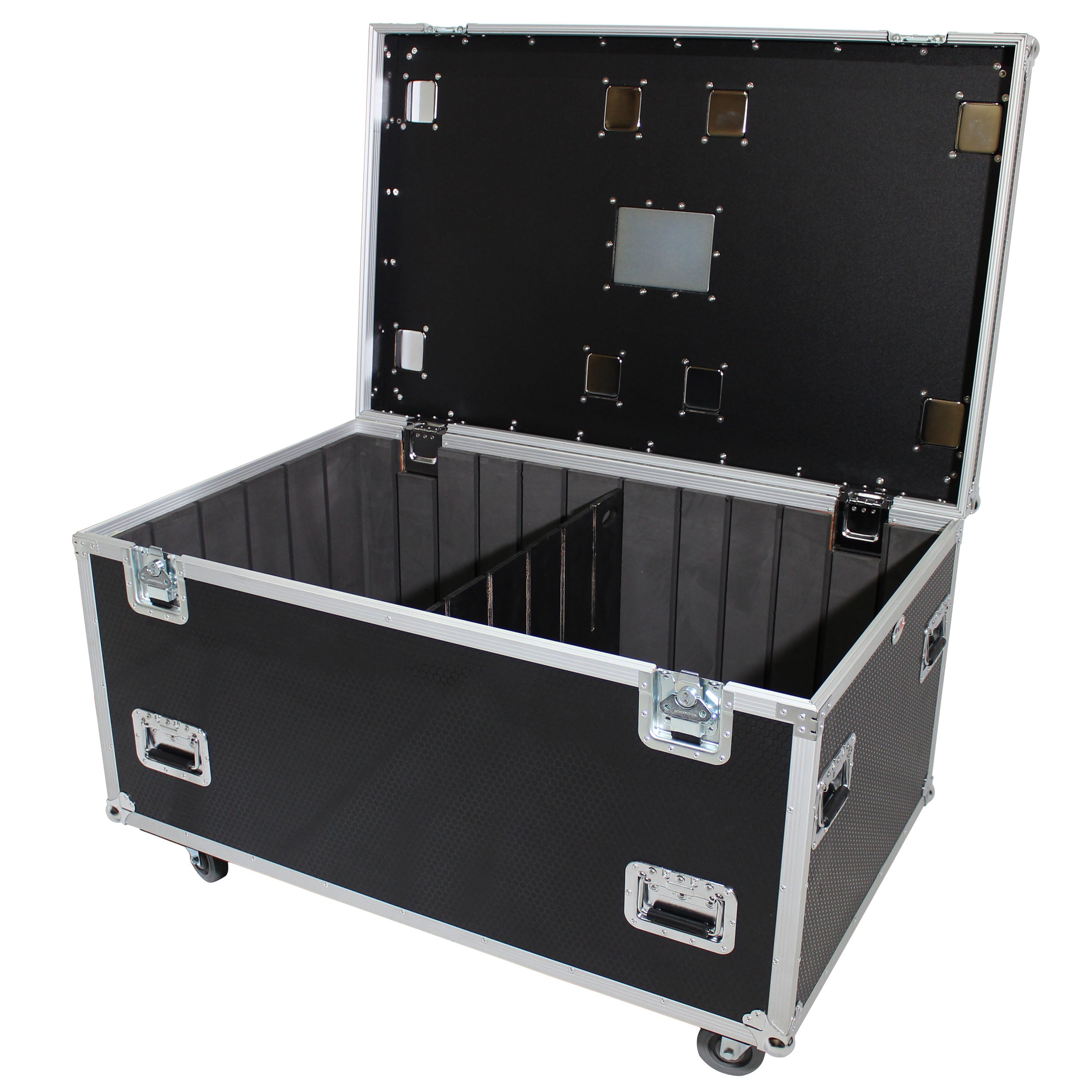 ProX TruckPax Utility ATA Flight Case Truck Storage Road Case with Dividers Tray and 4" in casters – 48"x30"x30" Ext