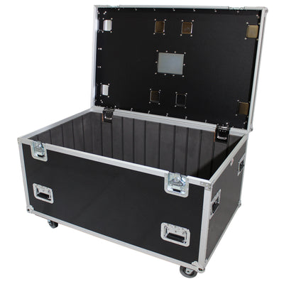 ProX TruckPax Utility ATA Flight Case Truck Storage Road Case with Dividers Tray and 4" in casters – 48"x30"x30" Ext
